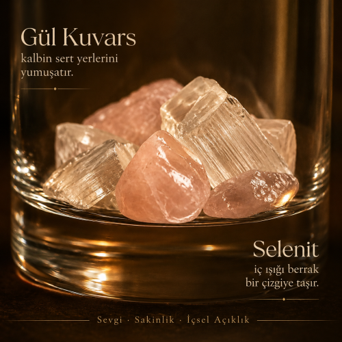 gül hidrosolü-selenit taşı